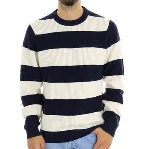 MAGLIA STRIPES MACRO NAVY